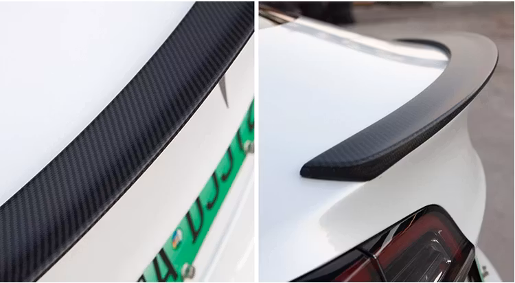 Spoiler baklucka "Go bigger or go home" kolfiber