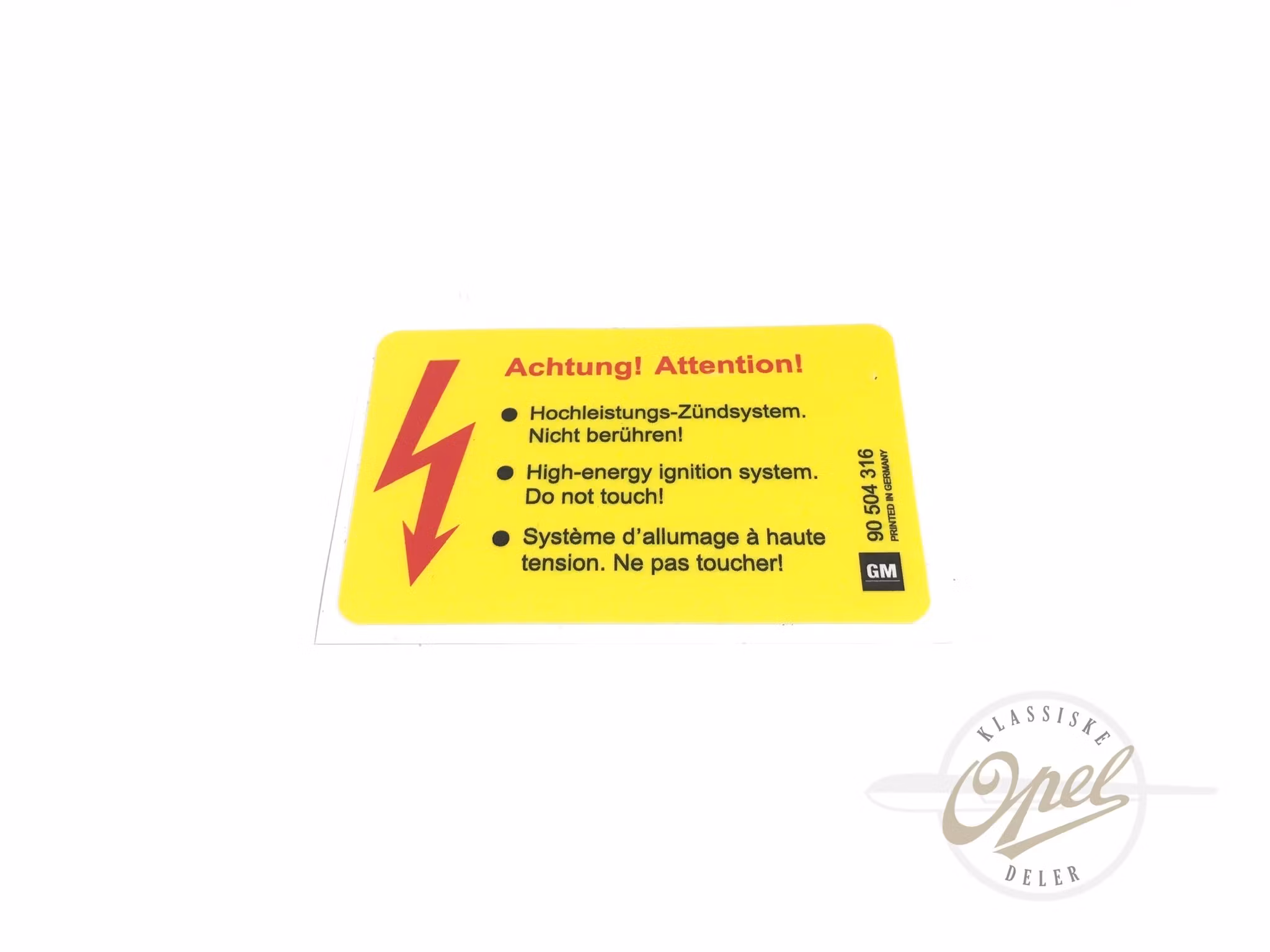 Klistremerke høyspenning