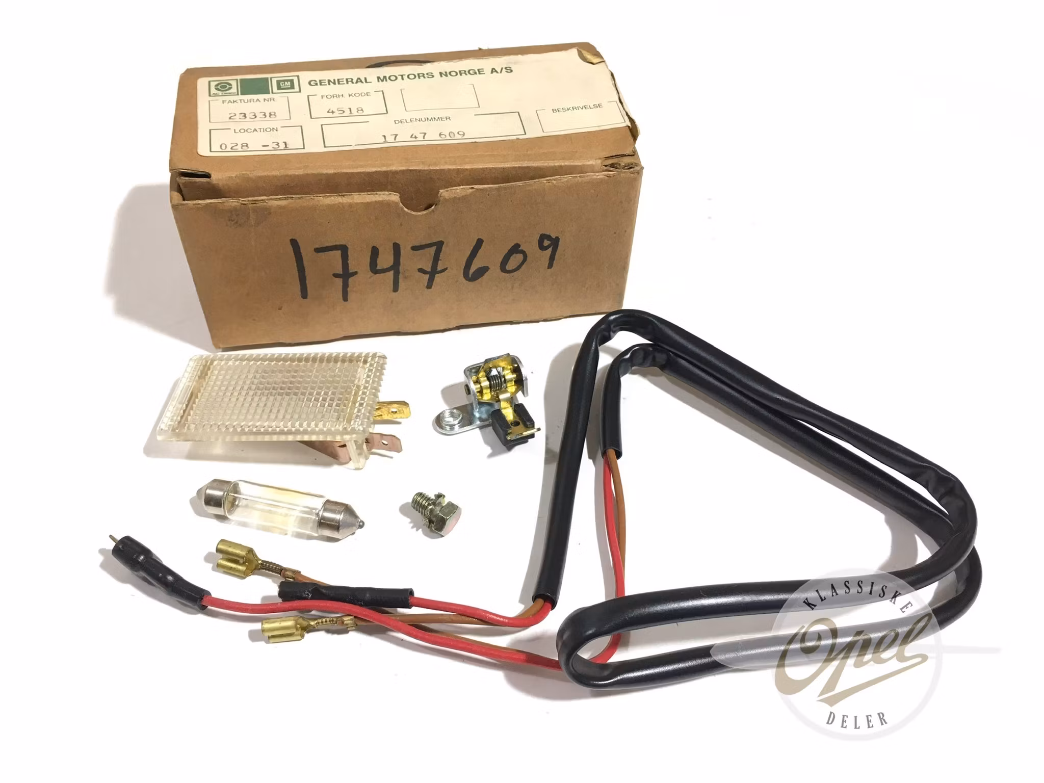 Bagasjeromsbelysning sett