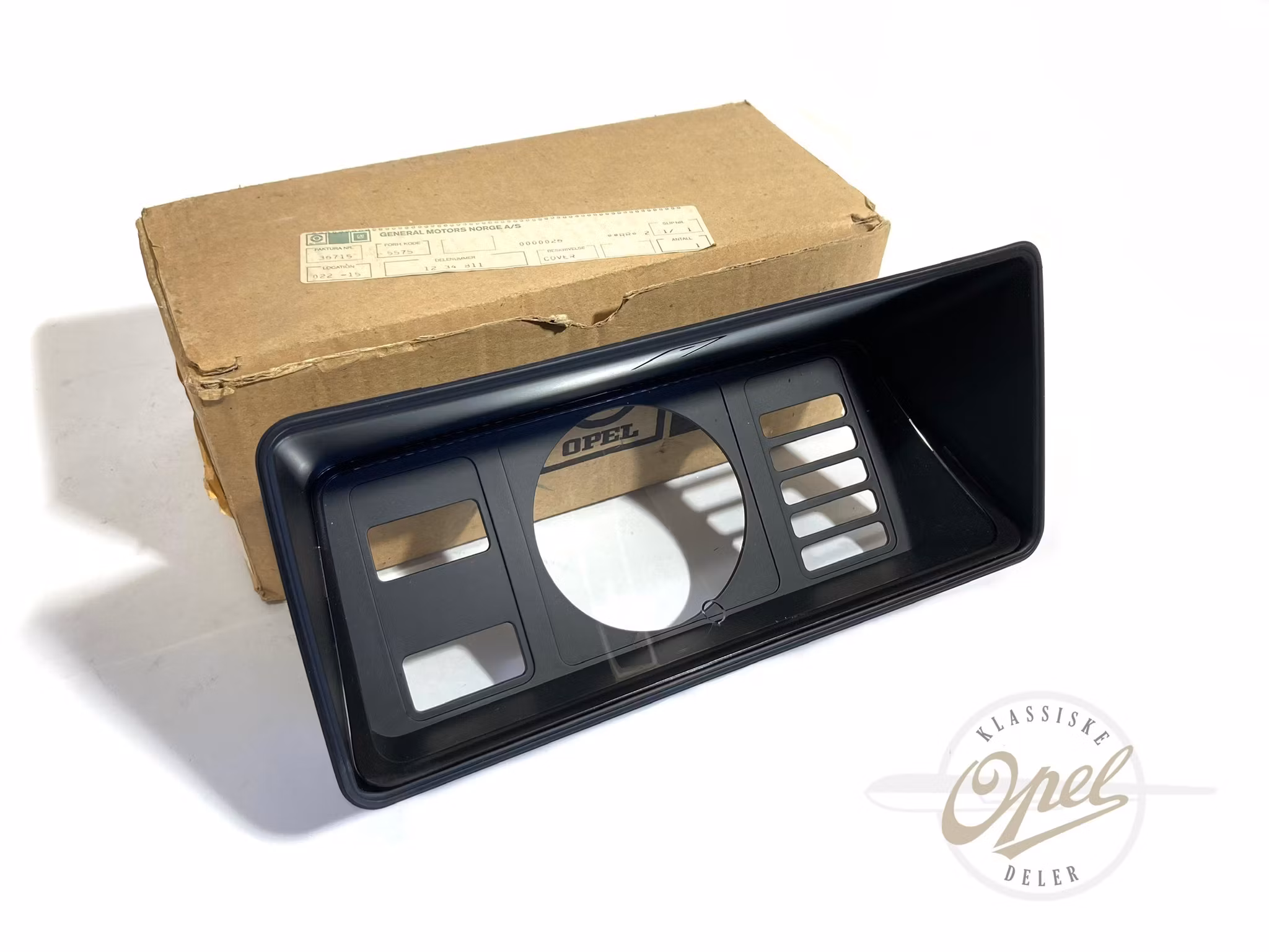 Glass og ramme til instrument