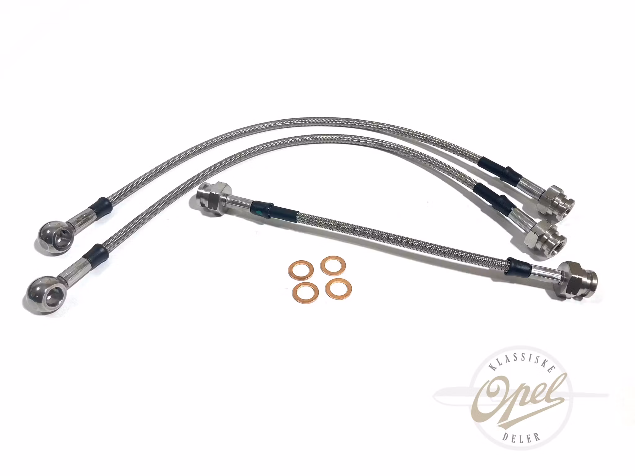 Bremseslange sett stålomspunnet (m/Banjo)