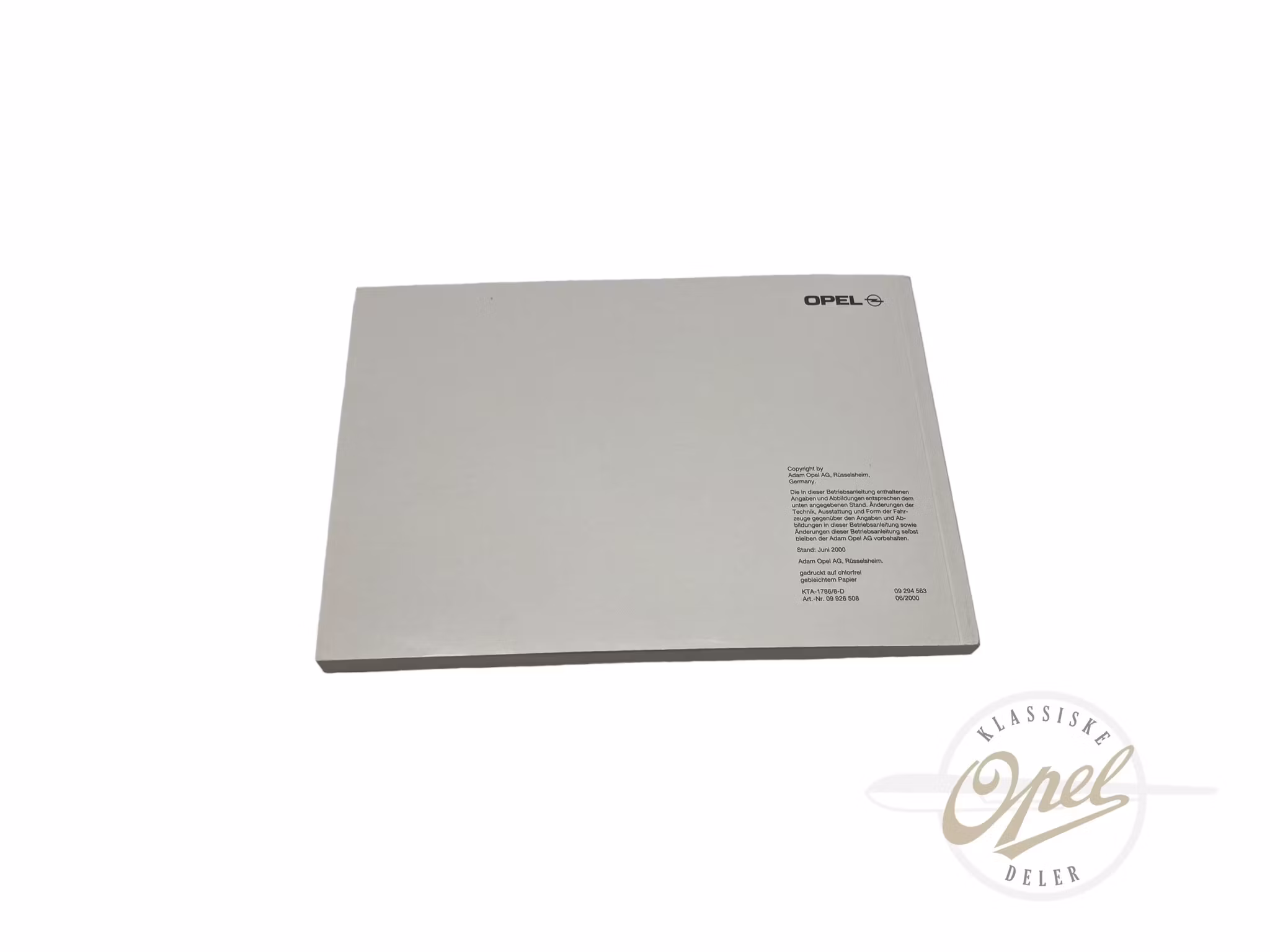 Instruksjonsbok Vectra B (D)