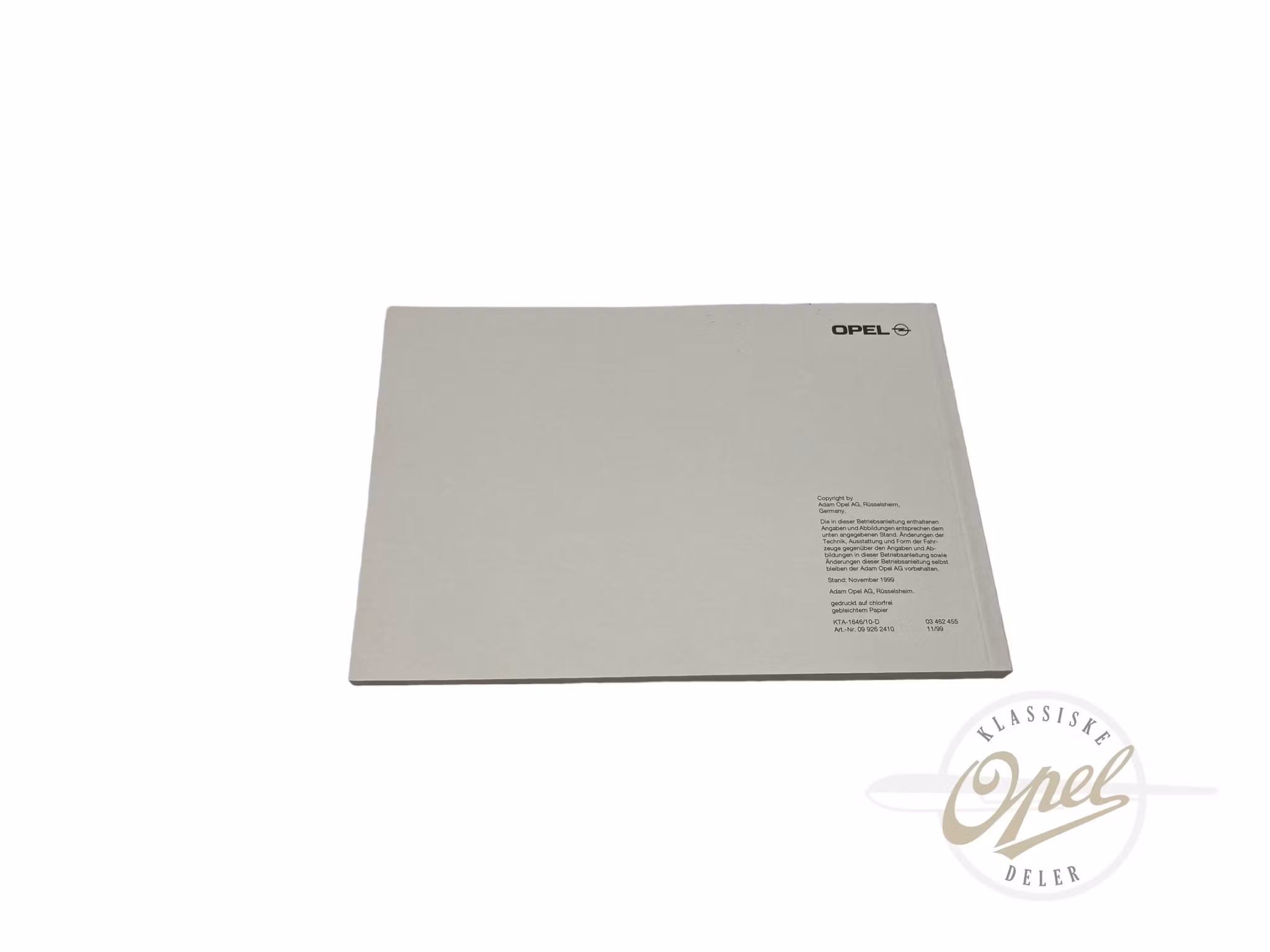 Instruksjonsbok Corsa B (D)