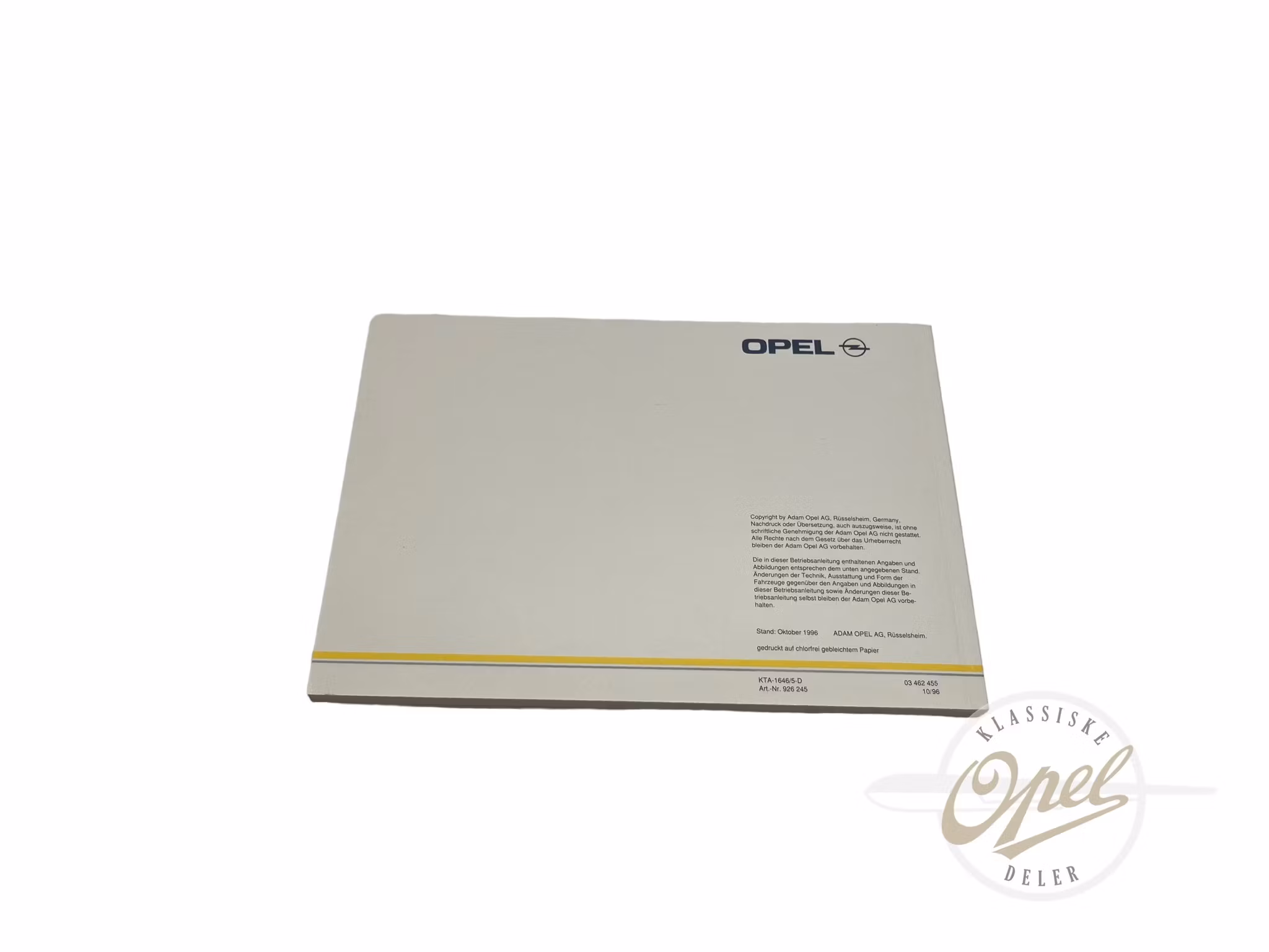 Instruksjonsbok Corsa B (D)