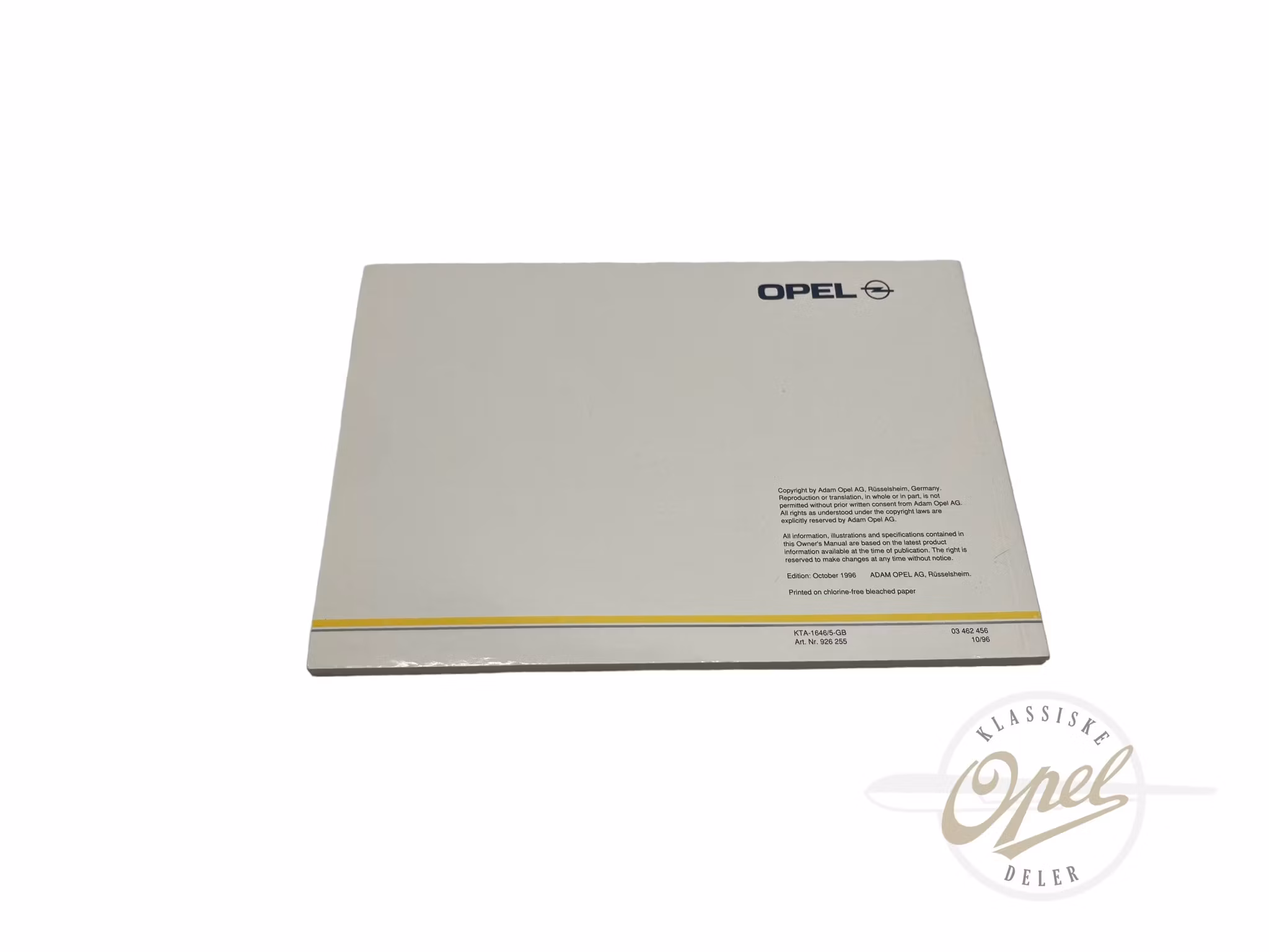 Instruksjonsbok Corsa B (GB)