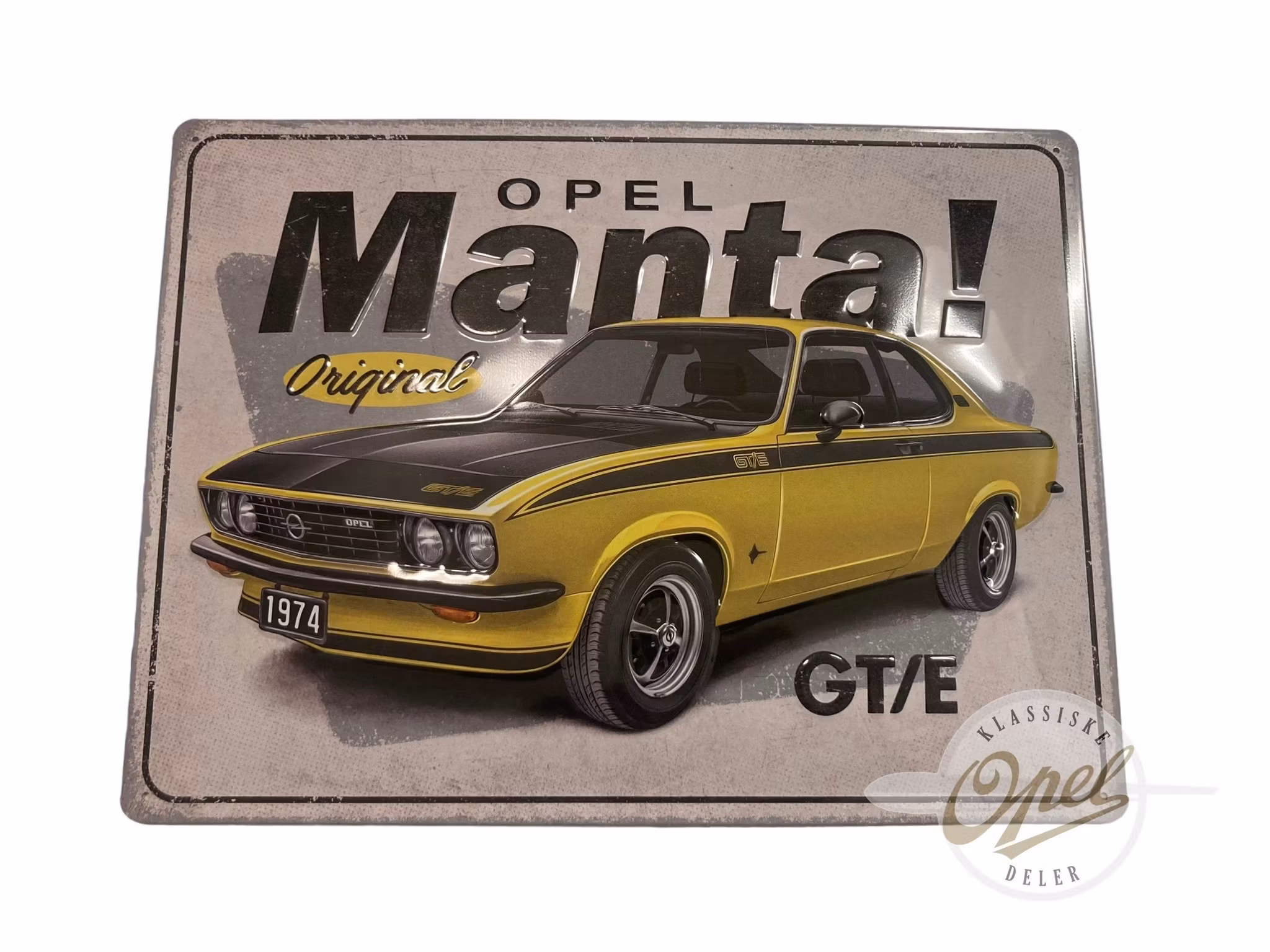 «Opel Manta GT/E» skilt