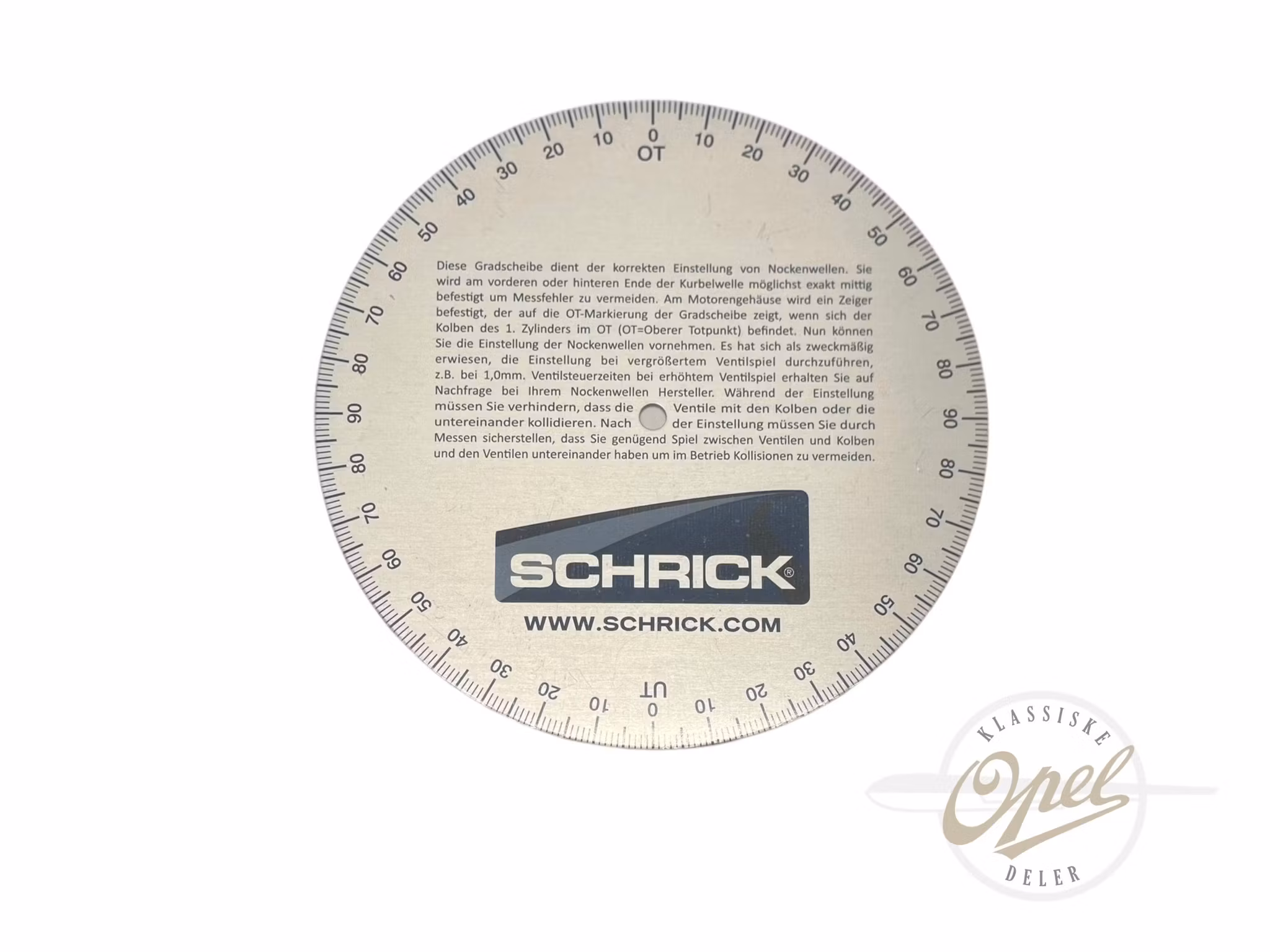 Gradskive til kamtid justering