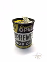 «Opel Supreme Motor Oil» sparebøsse