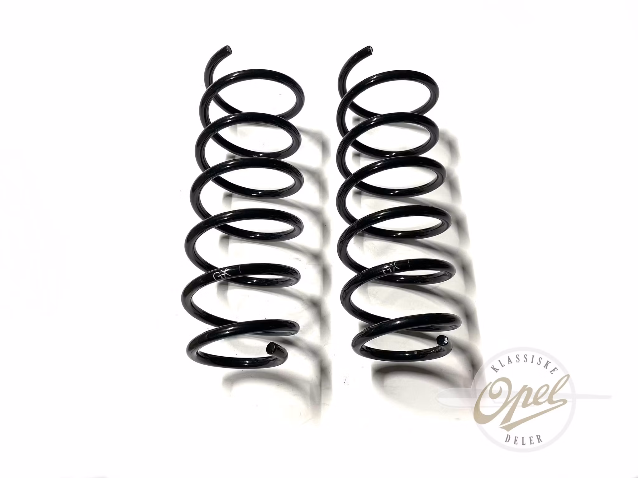 Spiralfjær sett bak