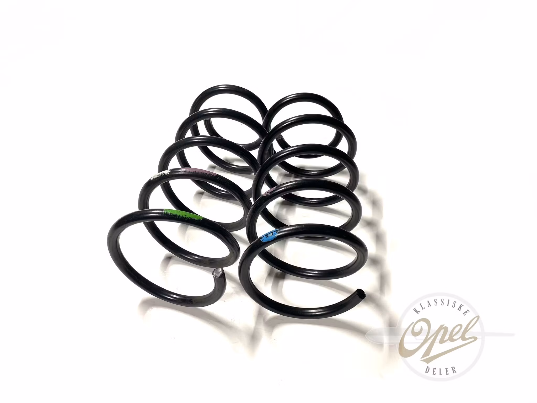 Spiralfjær sett foran