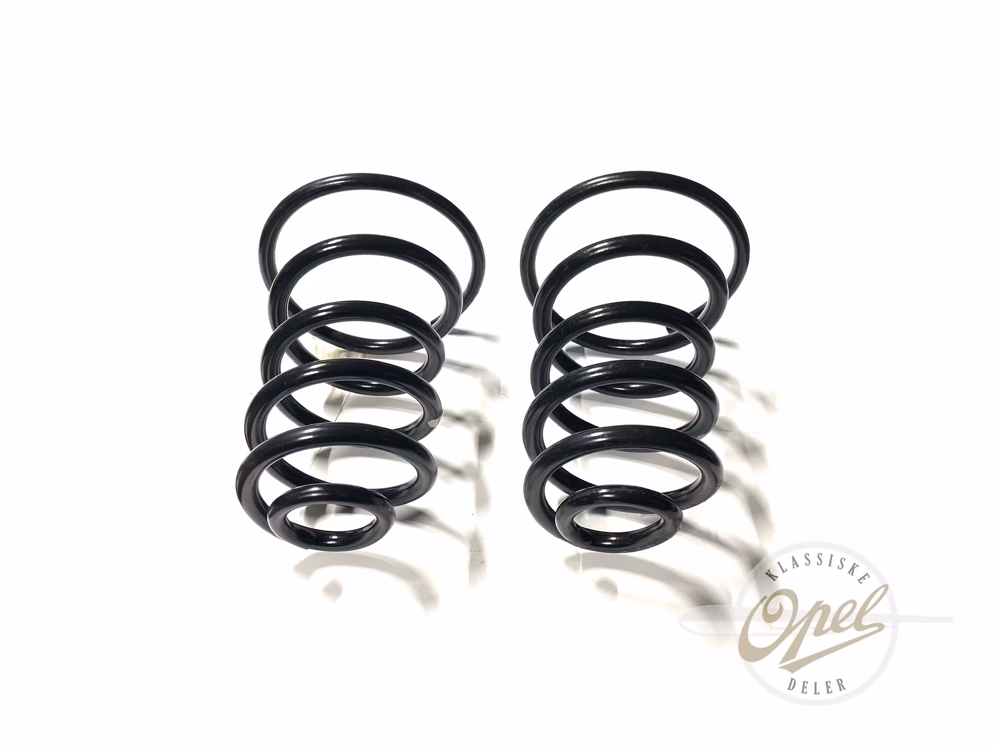 Spiralfjær sett bak