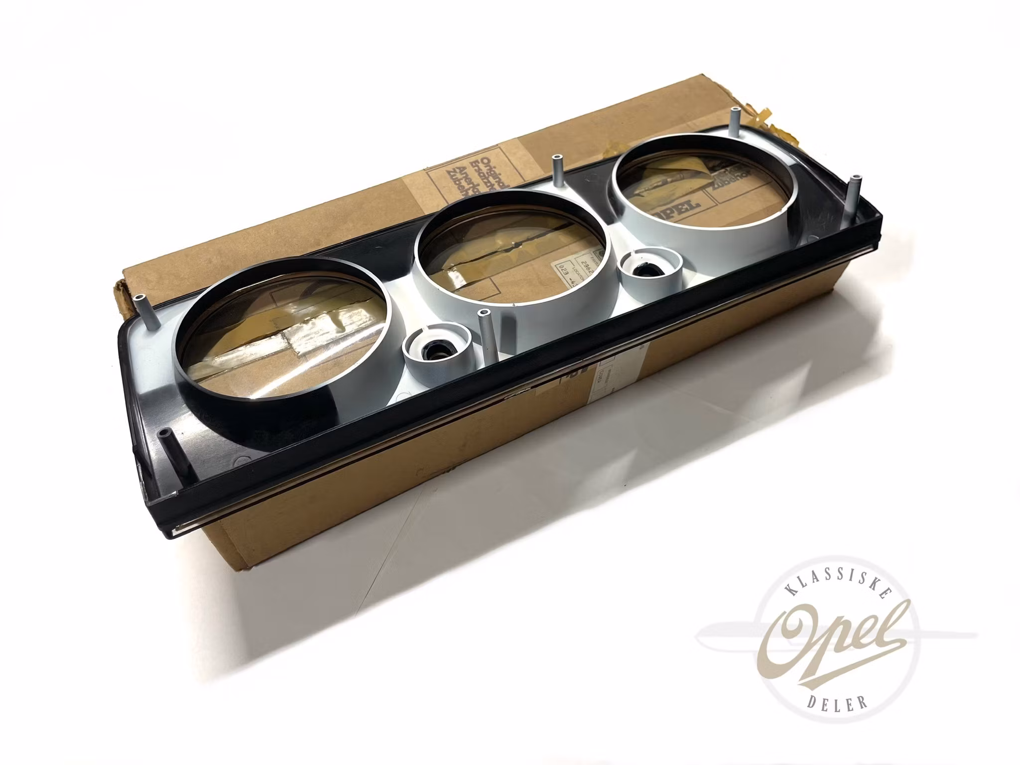 Glass og ramme til instrument