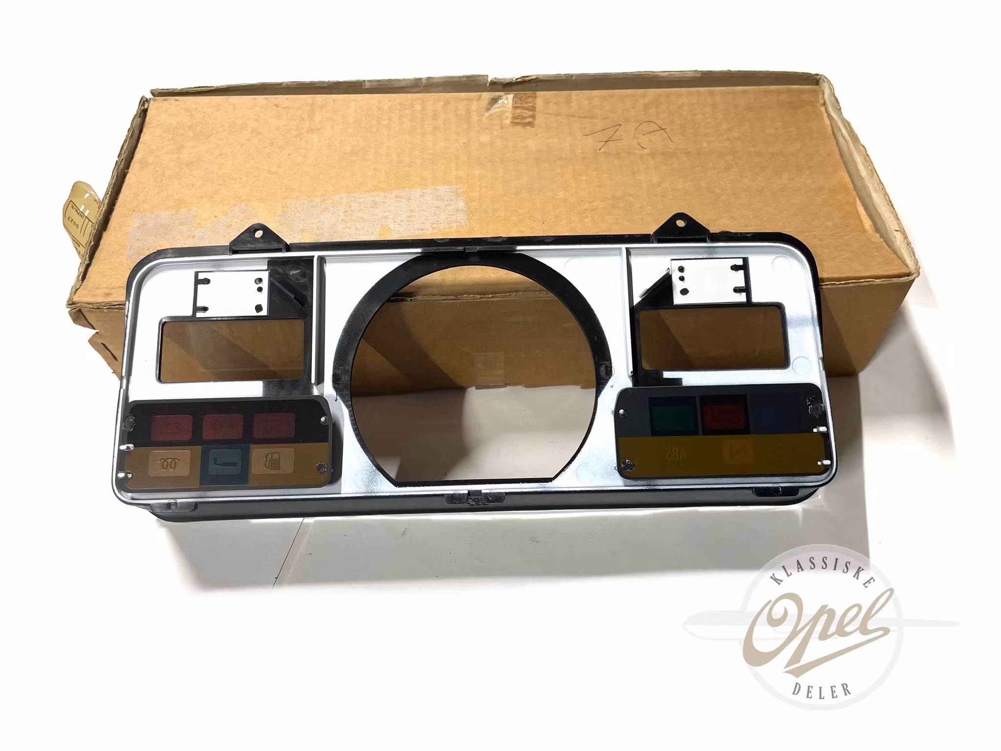 Glass og ramme til instrument