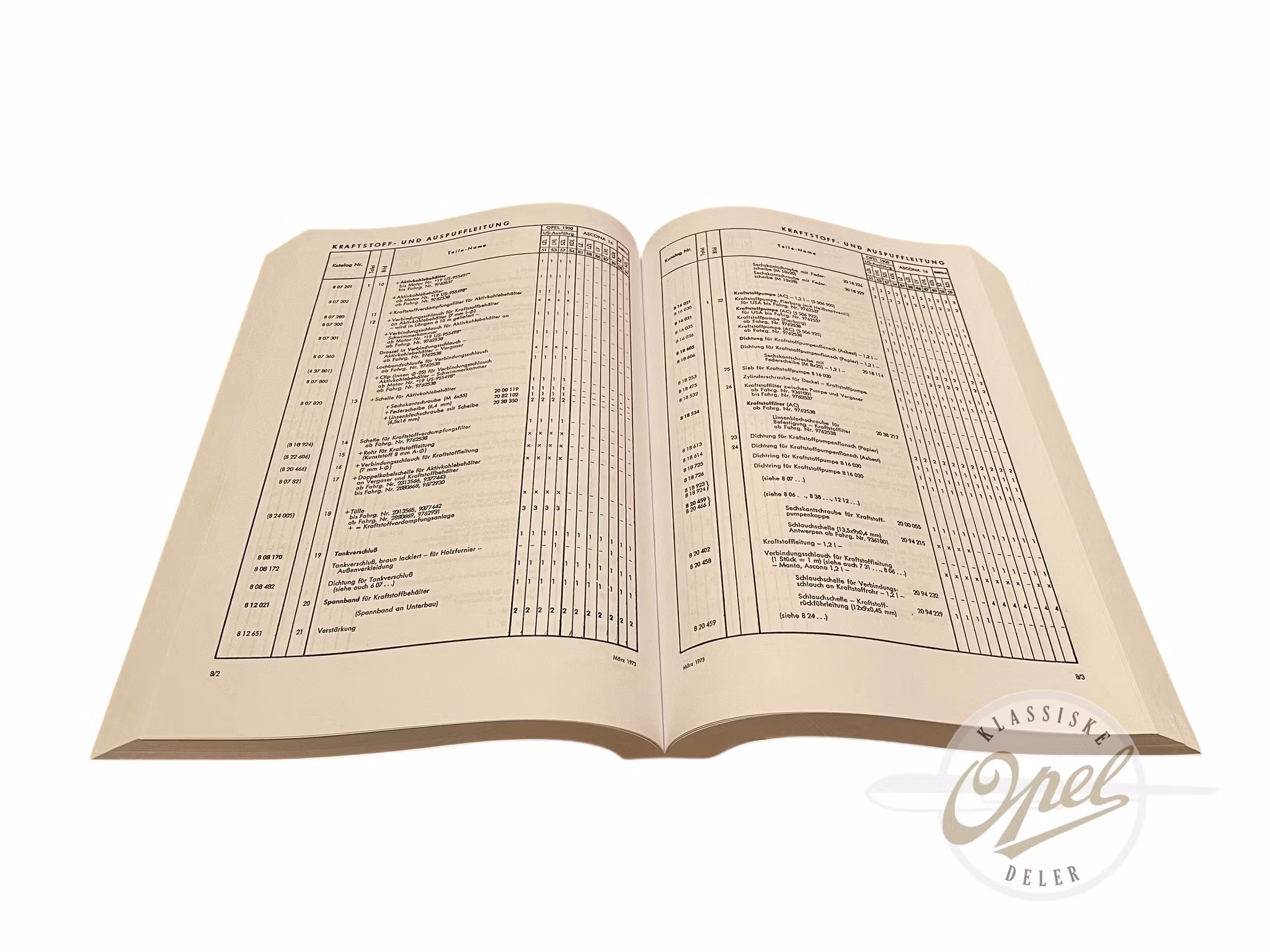 Delekatalog Ascona A / Manta A