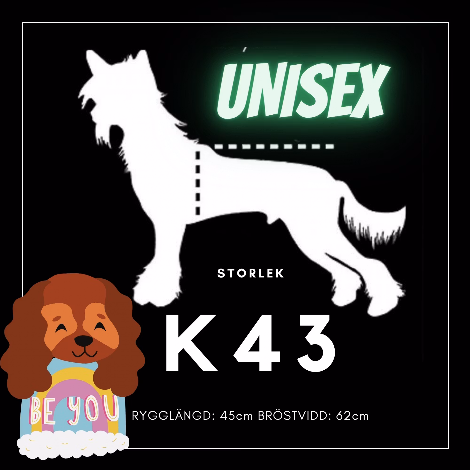 UNISEX Storlek K43 - Passion For Pet Fashion