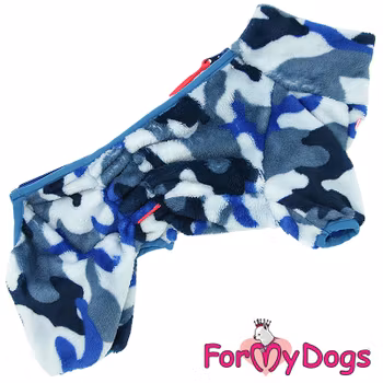 Fleeceoverall "Blue kamo" Hane "For My Dogs" PREORDER