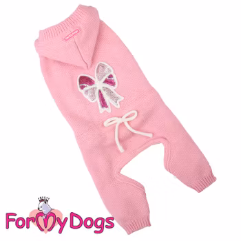 Stickad Mysdress Pyjamas overall "Rosa Rosett" Unisex "For My Dogs" PREORDER