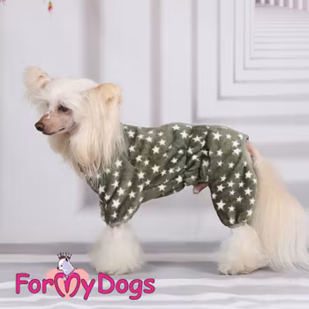 Plysh/Fleece Overall "Emerald Stars" hane "For My Dogs" PREORDER