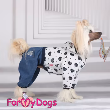Mysdress Suit Pyjamas overall "Hearts" Unisex "For My Dogs" PREORDER