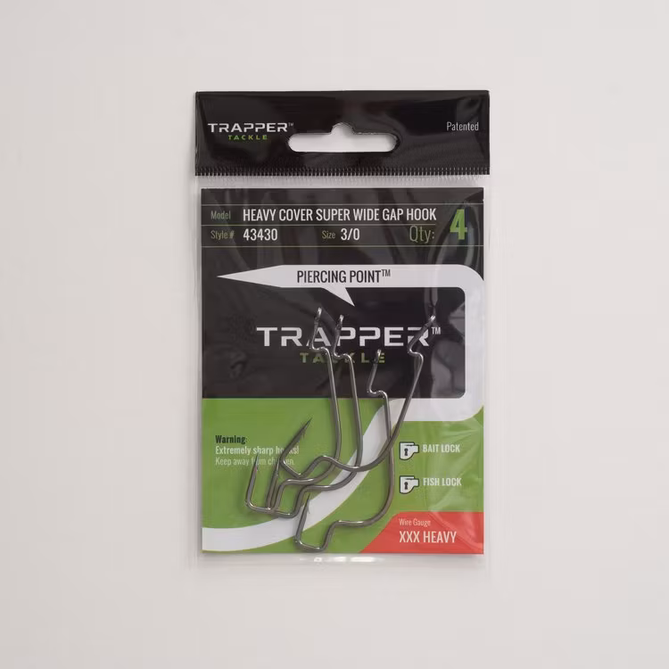 Trapper Hooks Heavy Cover Offset Super Wide Gap Hook