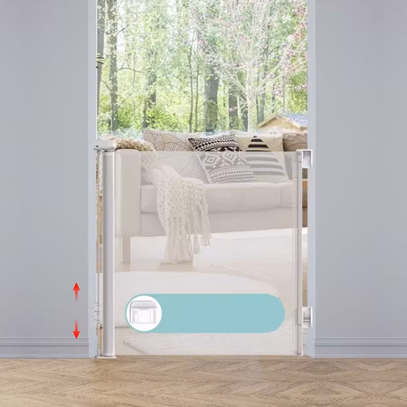 Børnegitter Rullegardin | 200 cm | Draga Easy Up | Hvid
