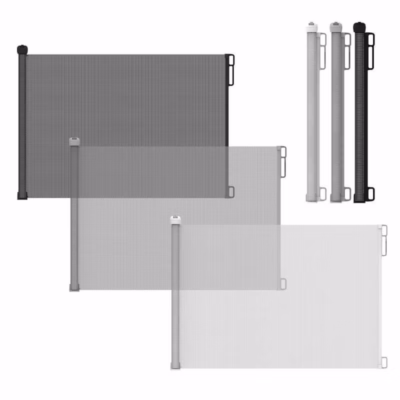 Børnegitter Rullegardin - Draga Slim - Sort - 130 cm