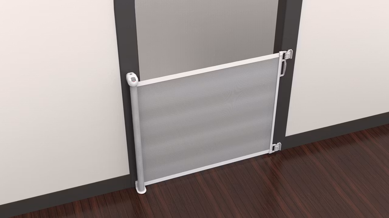 Børnegitter Rullegardin - Draga Slim - Sort - 130 cm