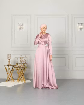 Långärmade klänningar Rosa