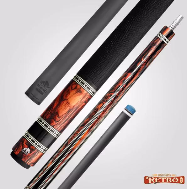 Rhino Retro cue with Carbon shaft, Cocobolo with grip