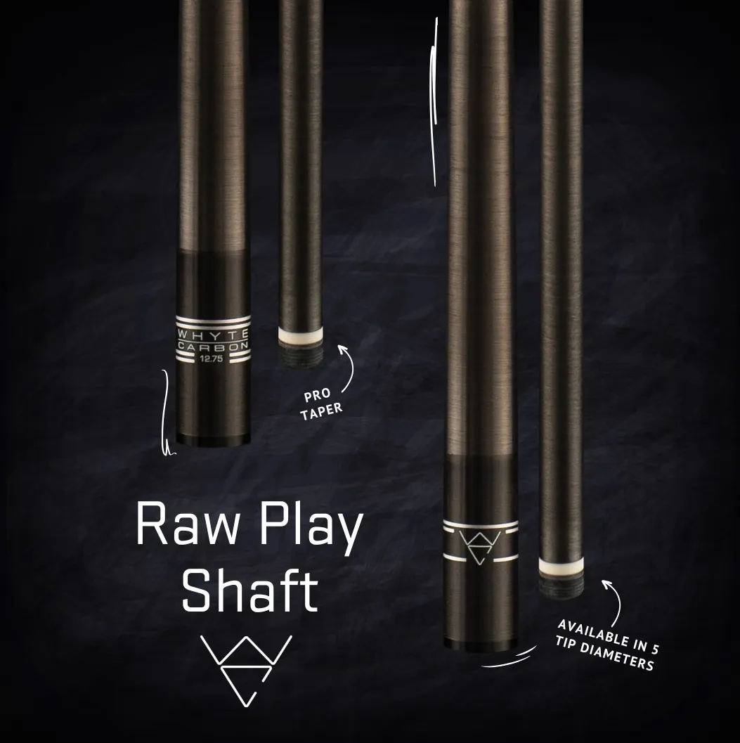 Triple 60 Whyte Raw Carbon Forstykke 12.75 mm - KB Custom Cues