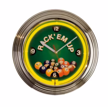 8-ball Neon Klokke