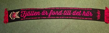 Halsduk - Fjällen är fond till det här + Mössa