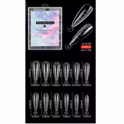 Polygel Nageltippar Stiletto 120 st m. måttstreck - JM-08