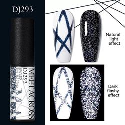 Gellack Decor - D293 Black Glitter - 5ml
