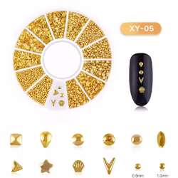 Nageldekorationer Gold XY-05