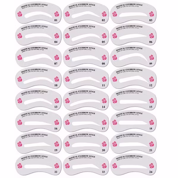 Ögonbrynsstenciler 24 pack
