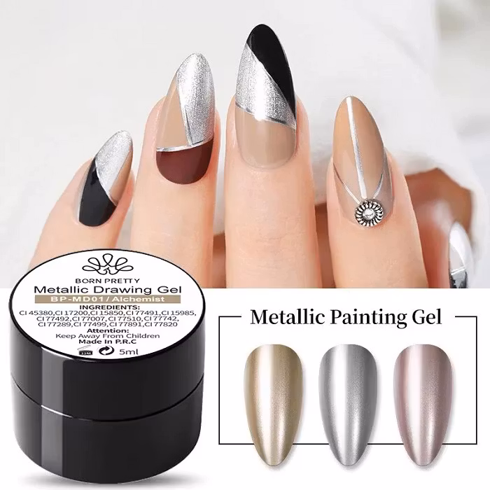 Metallic Gellack - 3 färger - 5ml