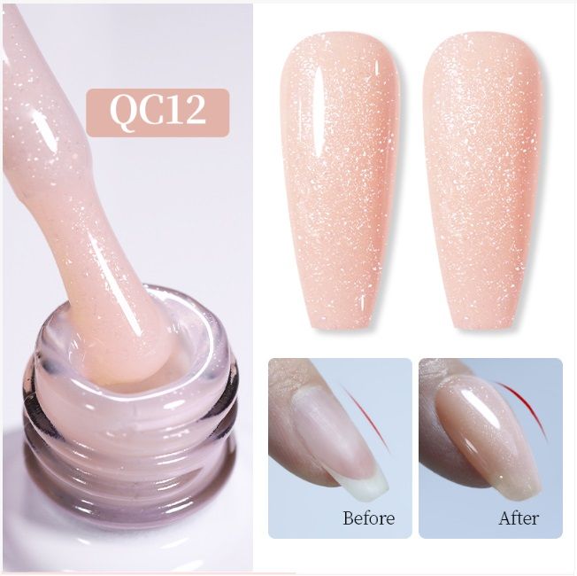 Quick Building Gel - Nude Glitter - 10 ml