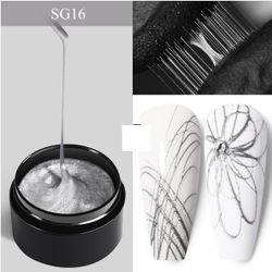 Spider Gel - Elastisk Gel - Silver- 5 ml