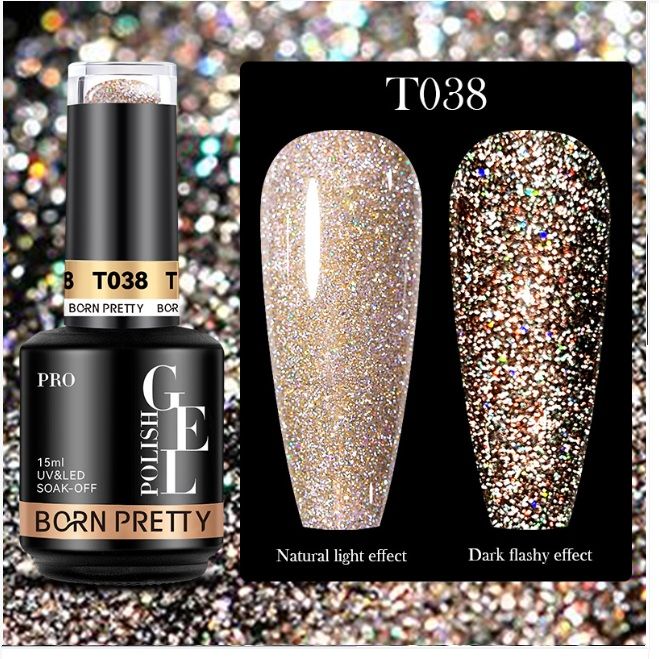 Gellack - Reflective Glitter Disco TF38 - 15 ml Hema Free