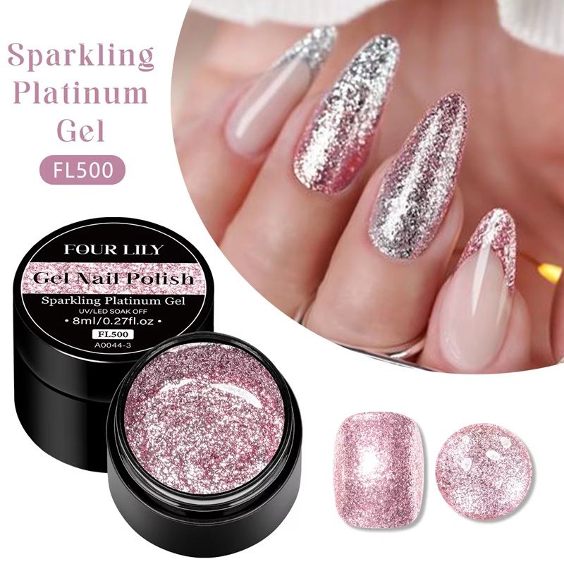 Sparkling Platinum Gel- Rose- 8ml