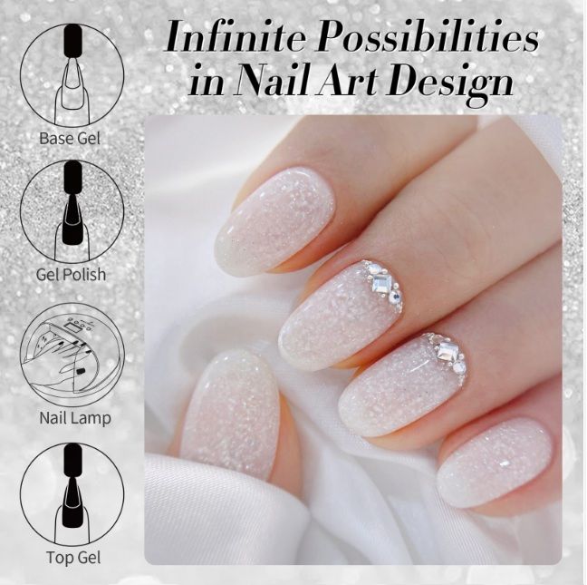 Gellack - Milky Snowflakes Glitter - 10ml