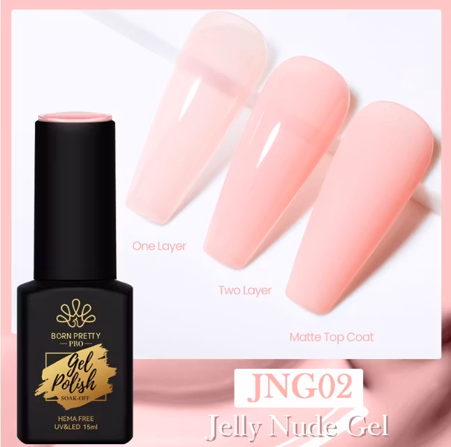 Gellack - Jelly Nude Semi Transparent - 15ml Hema Free