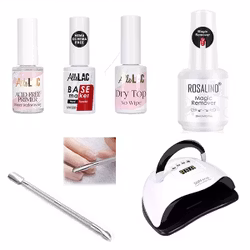 Stort Startkit- Primer, Base & Toplack + UV Lampa + Remover + Nagelbandsverktyg