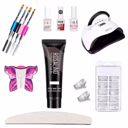 Polygel Startkit Stort - med UV Lampa 180W + Gelkit