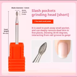 Nagel Drillbit Rostfritt Stål - För Nagelbanden