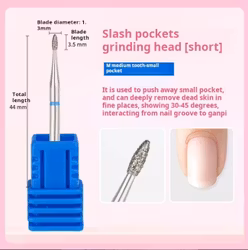 Nagel Drillbit Rostfritt Stål - För Nagelbanden