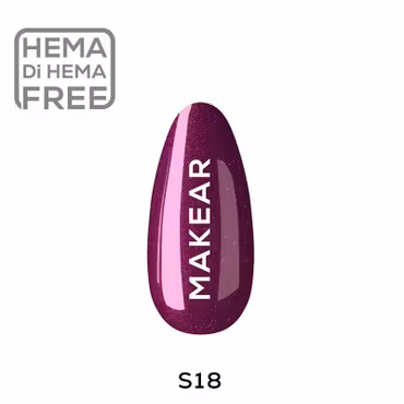 Makear Gellack - Nr S18 - 8ml Hema Free