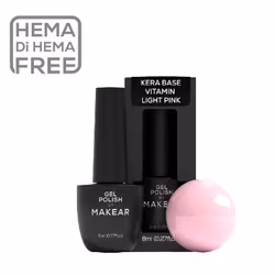 Makear Gellack - Kera Base Vitamin - Light Pink 8ml Hema Free