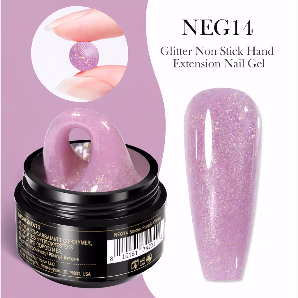 Non Stick Gel - Smoke Purple Glitter - 15ml